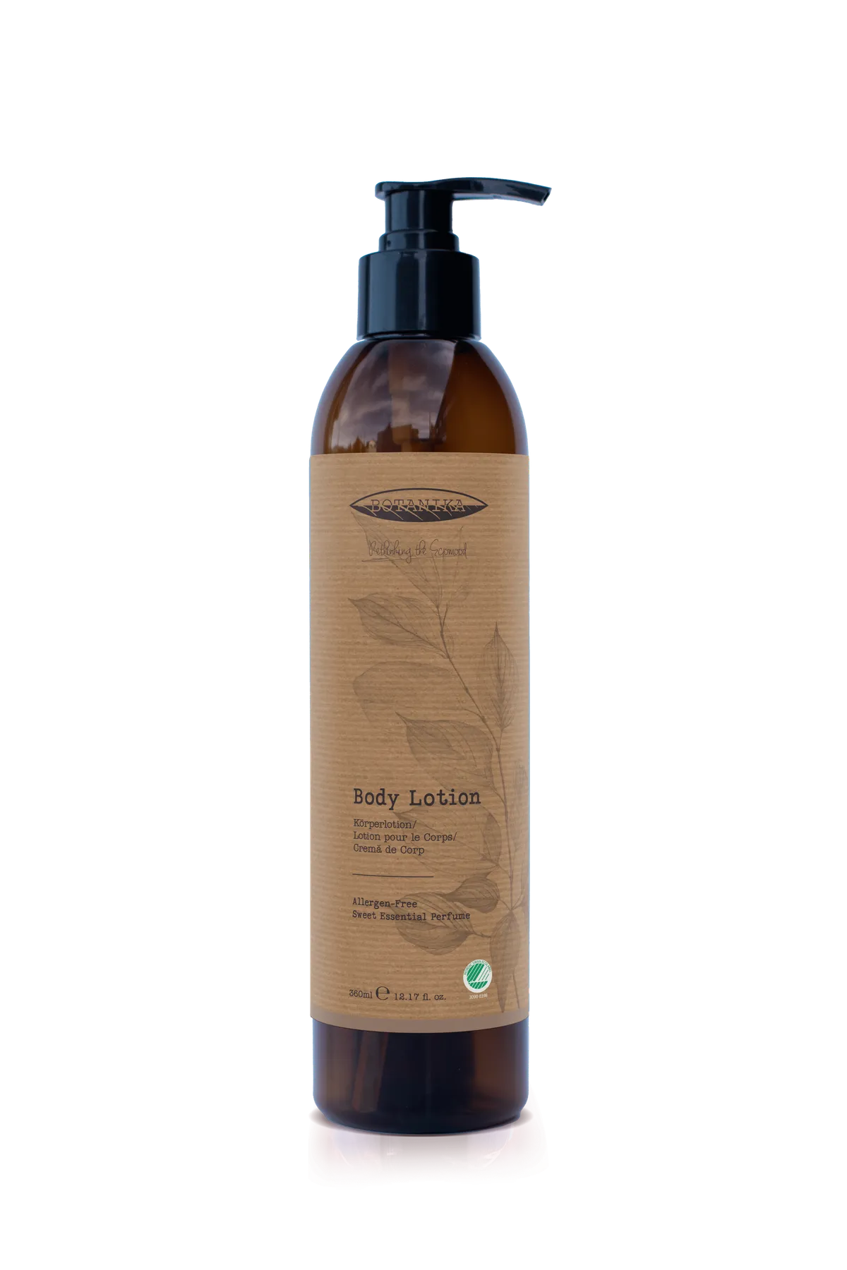 Body Lotion Dispenser, ClickOn, Nordic Swan, Sweet Essential Allergen-Free, 360ml - BOTANIKA — 1