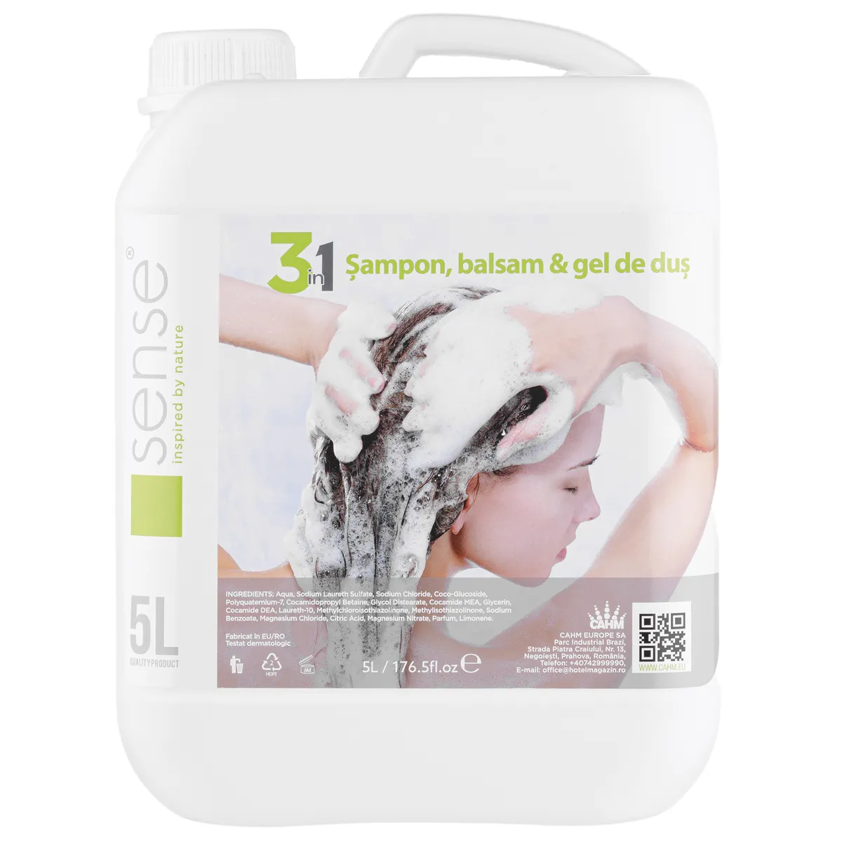 Sense 3 in 1 Shampoo, Conditioner and Shower Gel, 5 L — 1