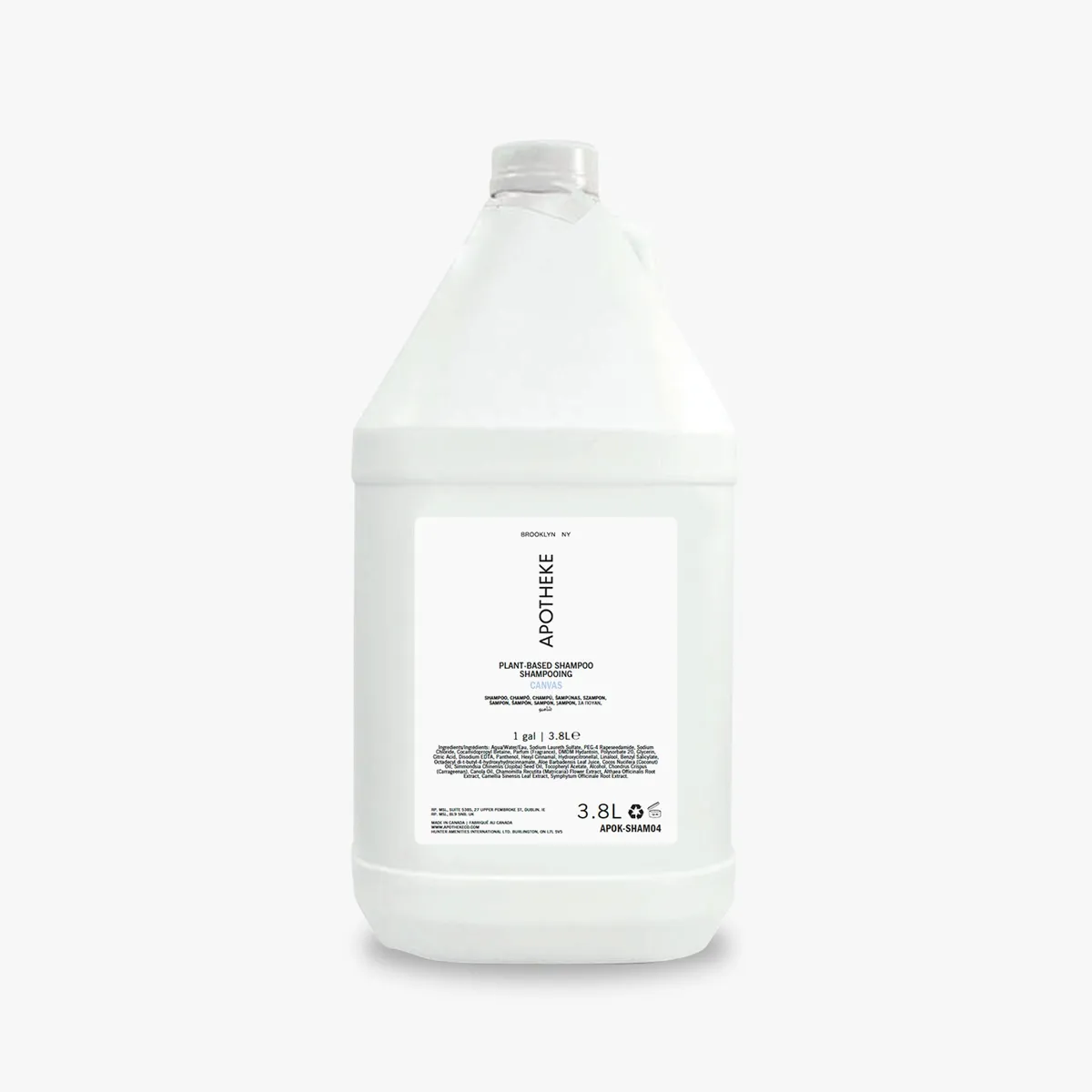 Apotheke Canvas Shampoo 3.8L — 1