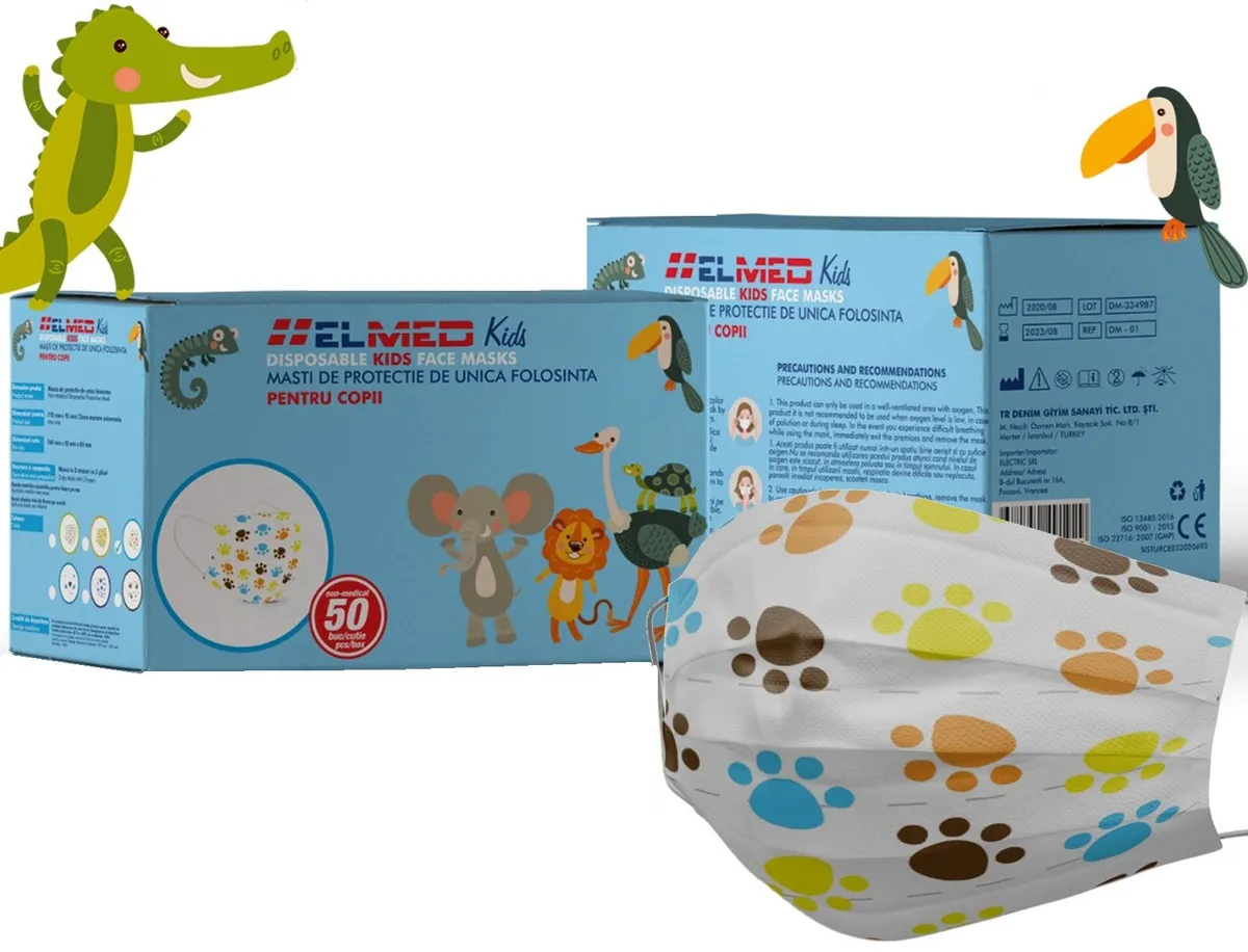 Disposable Hygiene Masks for Kids, Set of 50 Pieces — 1