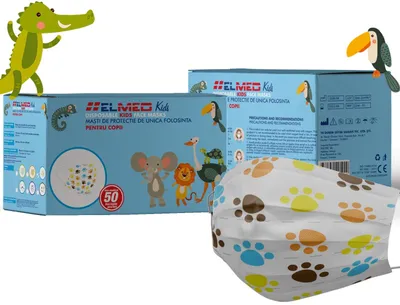 Disposable Hygiene Masks for Kids, Set of 50 Pieces