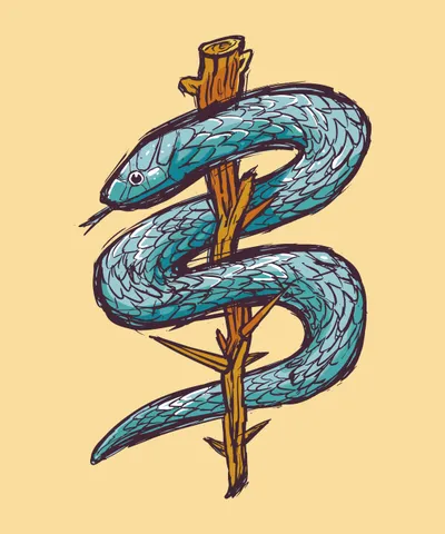 Snake Animal Over Branch