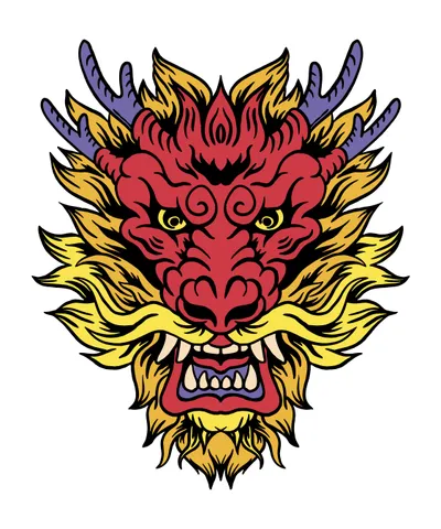 Chinese Dragon Red