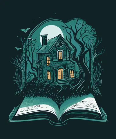 Book and Haunted House