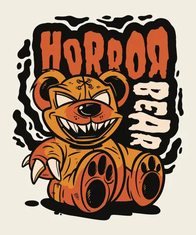Teddy bear horror toy