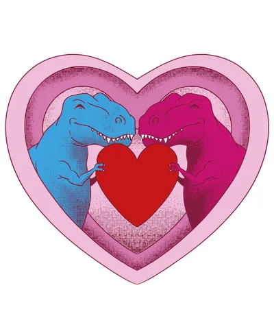 T-rex Heart Couple