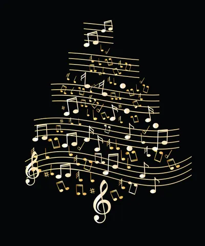 Music Notes Christmas Tree