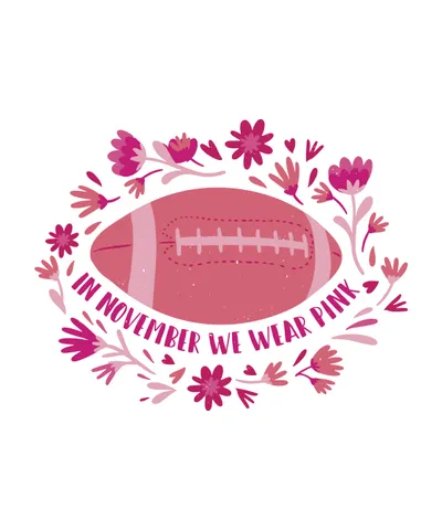 Cute Pink November Football
