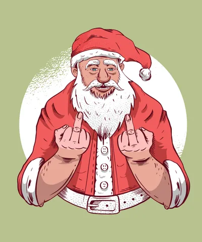 Santa Middle Finger