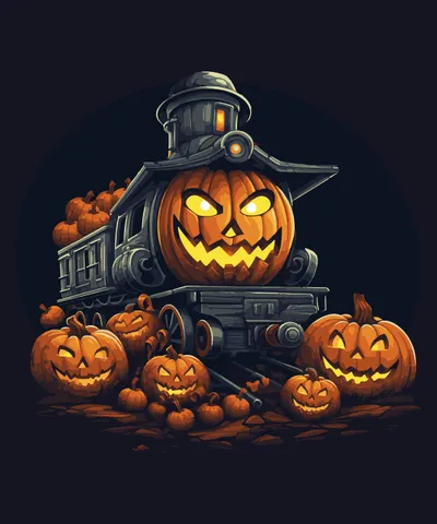 Halloween Pumpkin Train