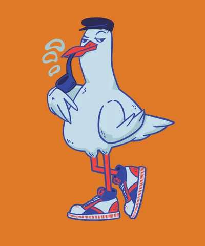 Cool bird character