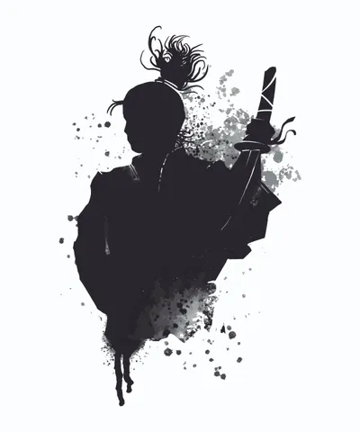 Japanese Samurai Warrior Ink Art