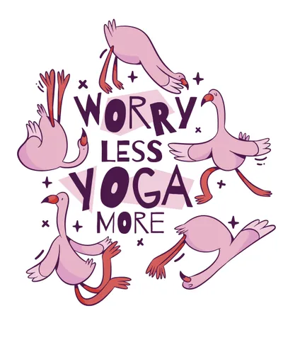 Flamingo Bird Doing Yoga