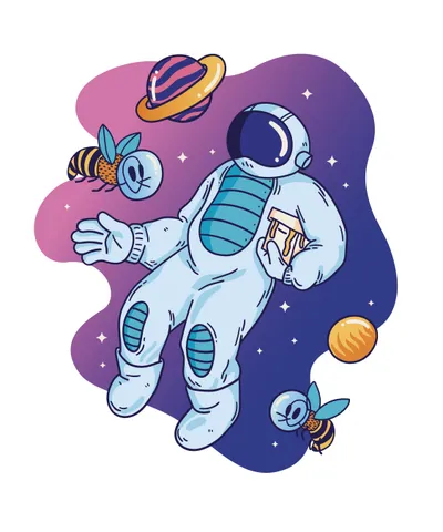 Astronaut Beekeeper in Space