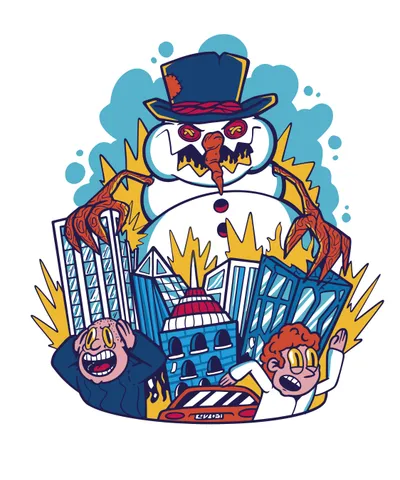 Spooky Snowman Monster