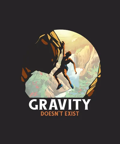 Mountain Climbing Gravity Quote
