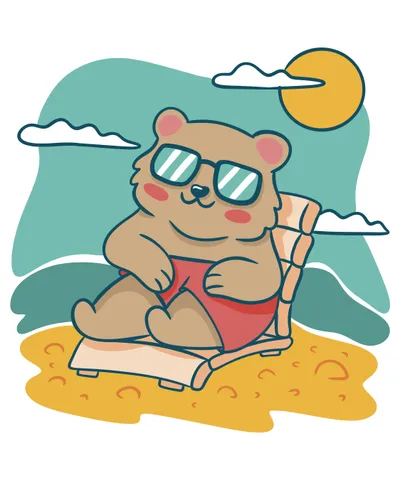 Teddy bear on the beach
