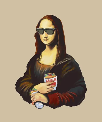 Mona Lisa Kebab Food Painting