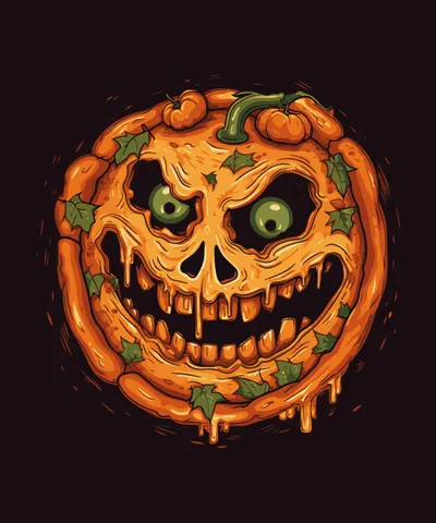 Scary Pumpkin Pizza