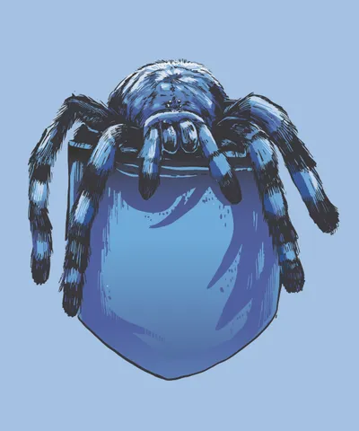 Blue Tarantula Spider Pocket