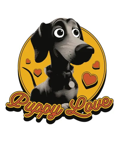 Black Puppy Dog Animal 3D