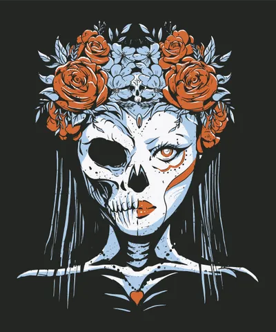 Half Skeleton Dead Bride