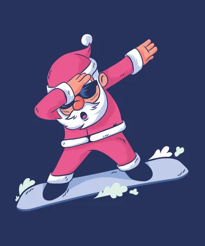 Snowboard Santa Dab