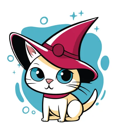 White Cat Animal Witch