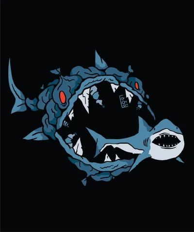 Monster Fish Eating Shark