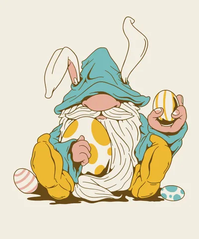 Easter gnome rabbit holiday