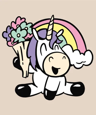 Cute Flower Unicorn