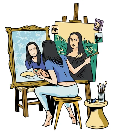 Mona Lisa Self Portrait