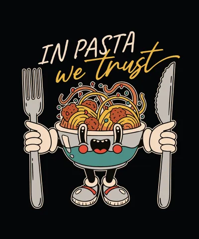 Cartoon Spaghetti Food