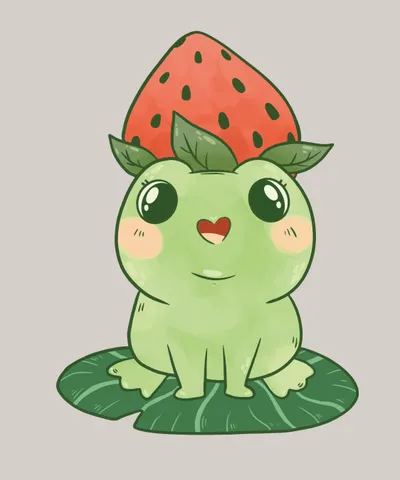 Kawaii Strawberry Frog