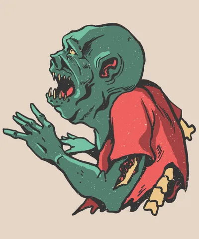 Green Zombie Monster Scary