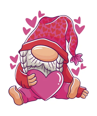 Valentines Day Gnome with Heart