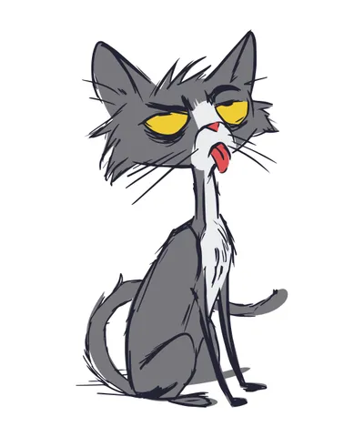 Black Cat Animal Cartoon