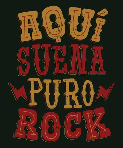 Rock Quote Spanish Lettering