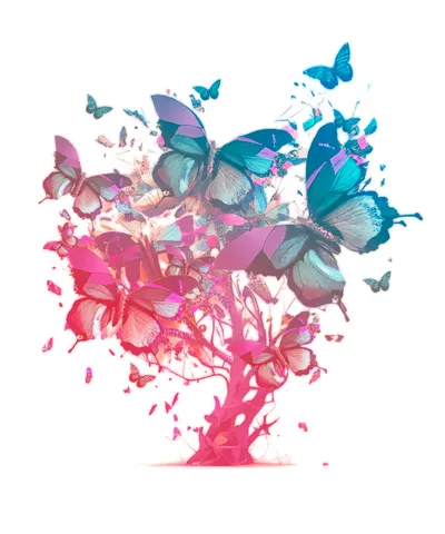 Colorful Butterfly Tree