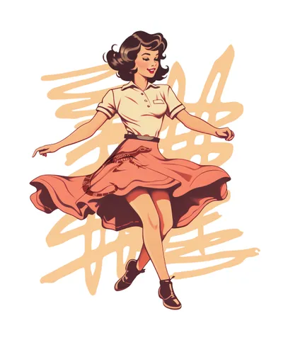 Dancing Girl Retro