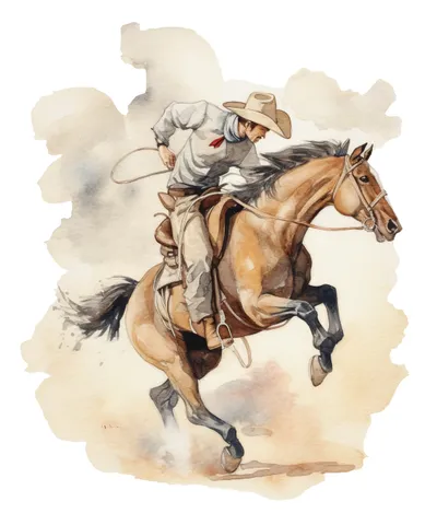 Cowboy Riding Horse