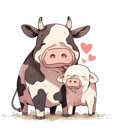 Cow and Pig Love