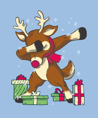 Dabbing Rudolph Christmas