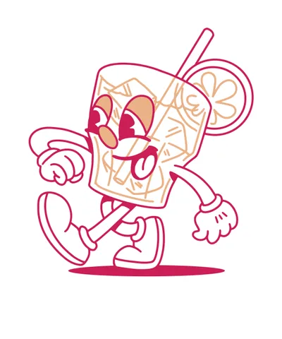Retro Cartoon Cocktail