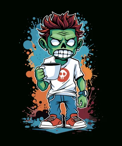Caffeinated Zombie Character