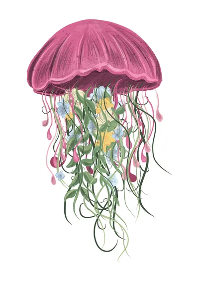 Jellyfish and Flowers