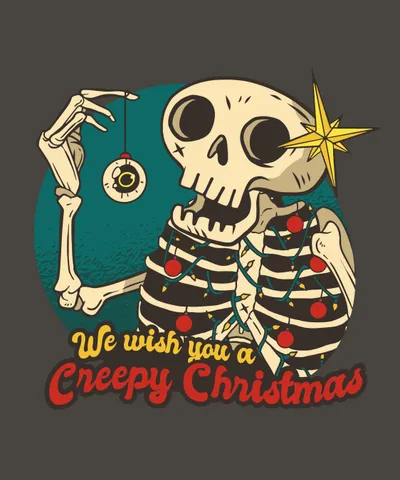 Skeleton Christmas Cartoon