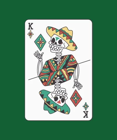 Mexican Skeleton Card