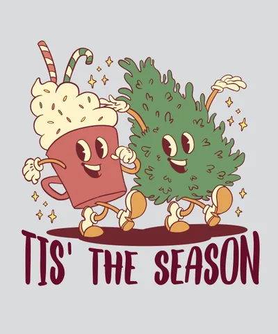 Christmas Season Retro Cartoon