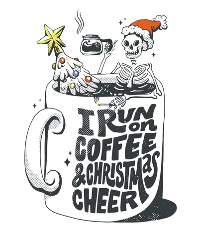 Coffee Christmas Skeleton